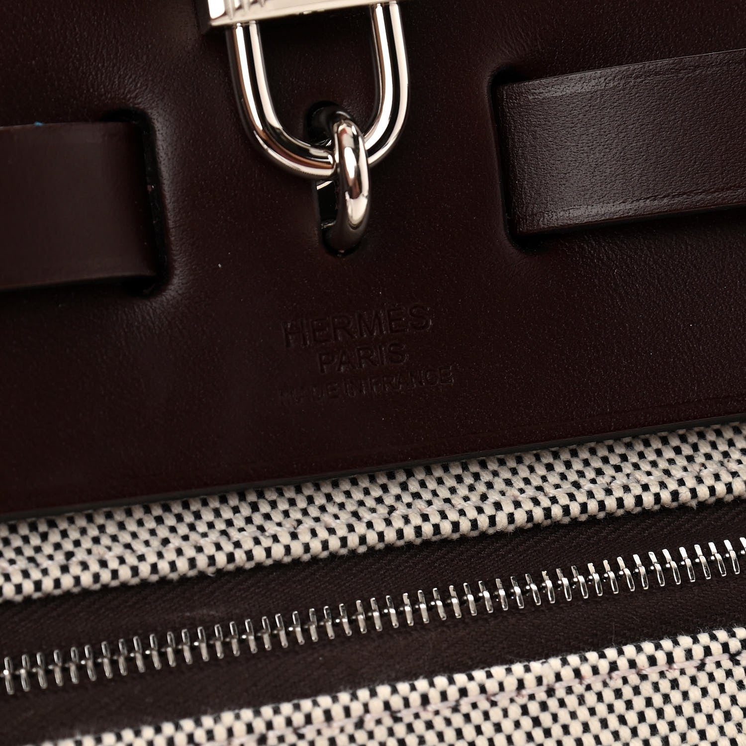 Hermes Toile H Berline Vache Hunter Herbag Zip 31 PM Rouge Sellier 7 of 10