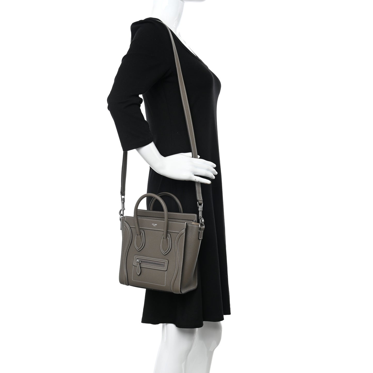Drummed Calfskin Nano Luggage Souris