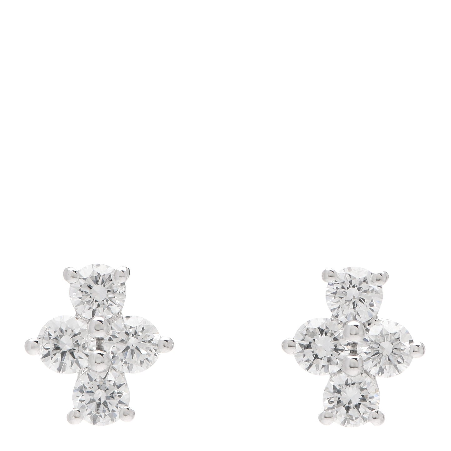 18K White Gold Diamond Vivi Stud Earrings