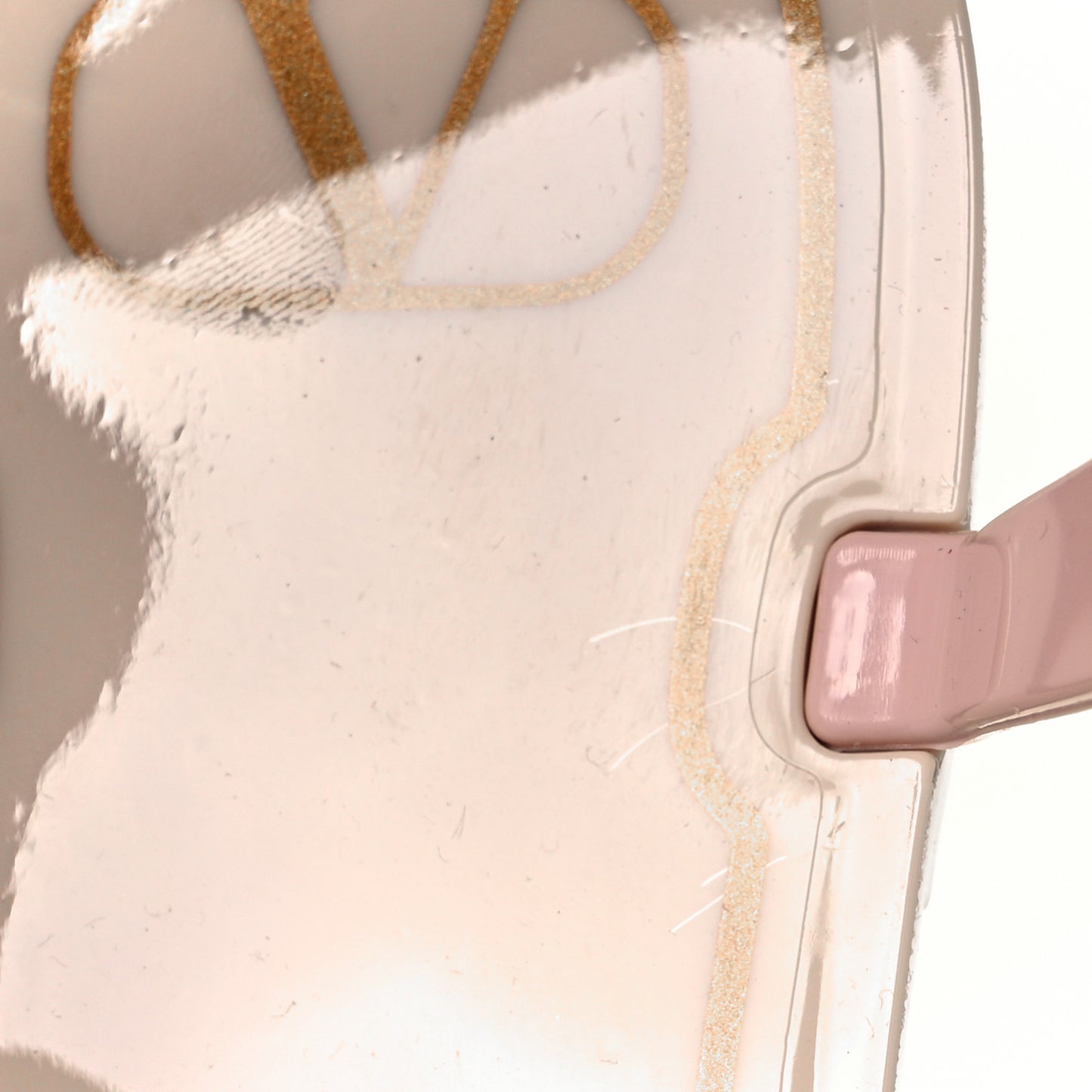 PVC Vlogo Flat Thong Sandals 35 Rose Quartz Light Ivory