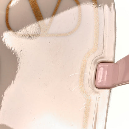 Valentino Garavani PVC Vlogo Flat Thong Sandals 35 Rose Quartz Light Ivory 8 of 10
