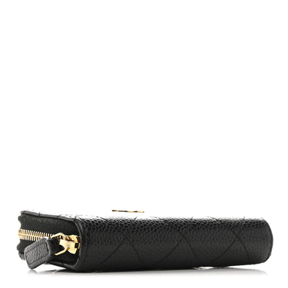 Chanel Caviar Quilted Zip Coin Purse Black 4 of 10