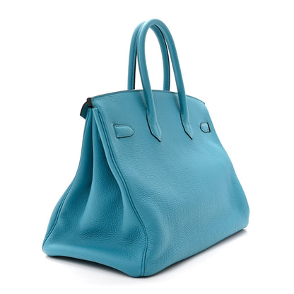 Hermes Togo Birkin 35 Turquoise 3 of 12