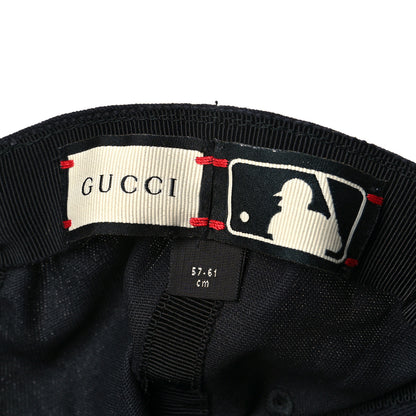Gucci X MLB Cotton NY Yankees Baseball Hat 57-61 Black 8 of 8
