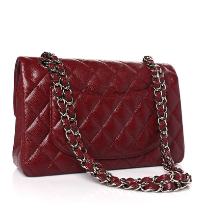 Chanel Caviar Quilted Small Double Flap Burgundy 3 of 9