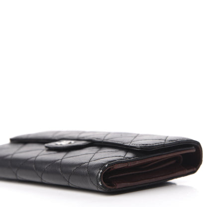 Chanel Lambskin Quilted Large Flap Wallet Black 6 of 11
