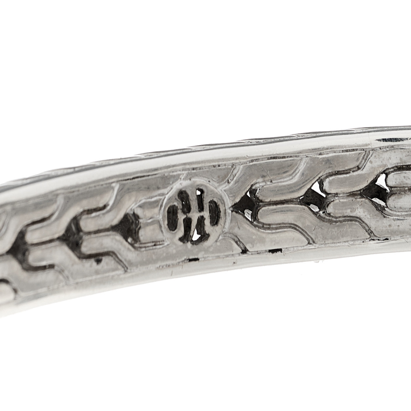 Sterling Silver Diamond Palu Classic Chain Kick Cuff Bracelet