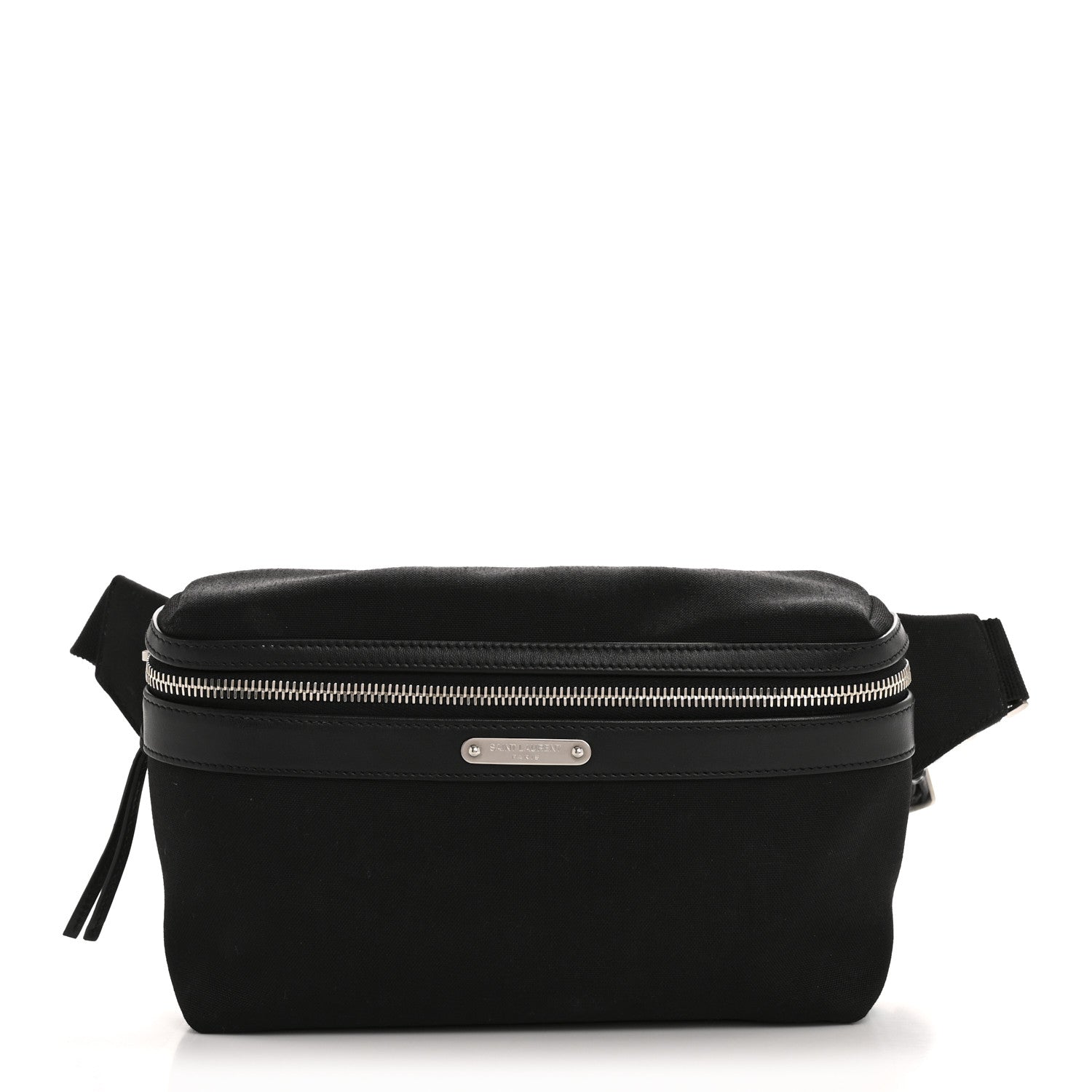 Saint Laurent Canvas Calfskin City Belt Bag Black 1 of 13