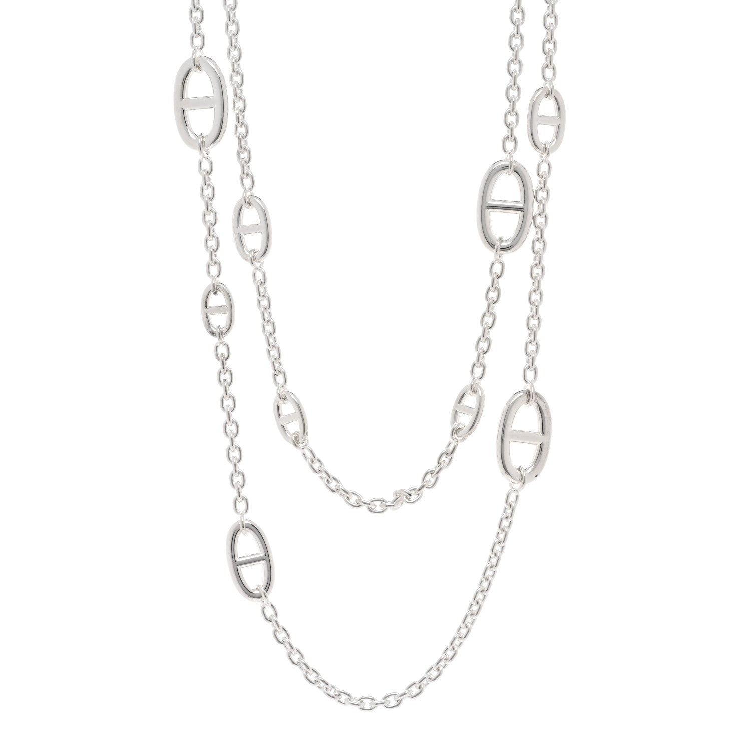 Hermes Sterling Silver Farandole Necklace 80 1 of 9