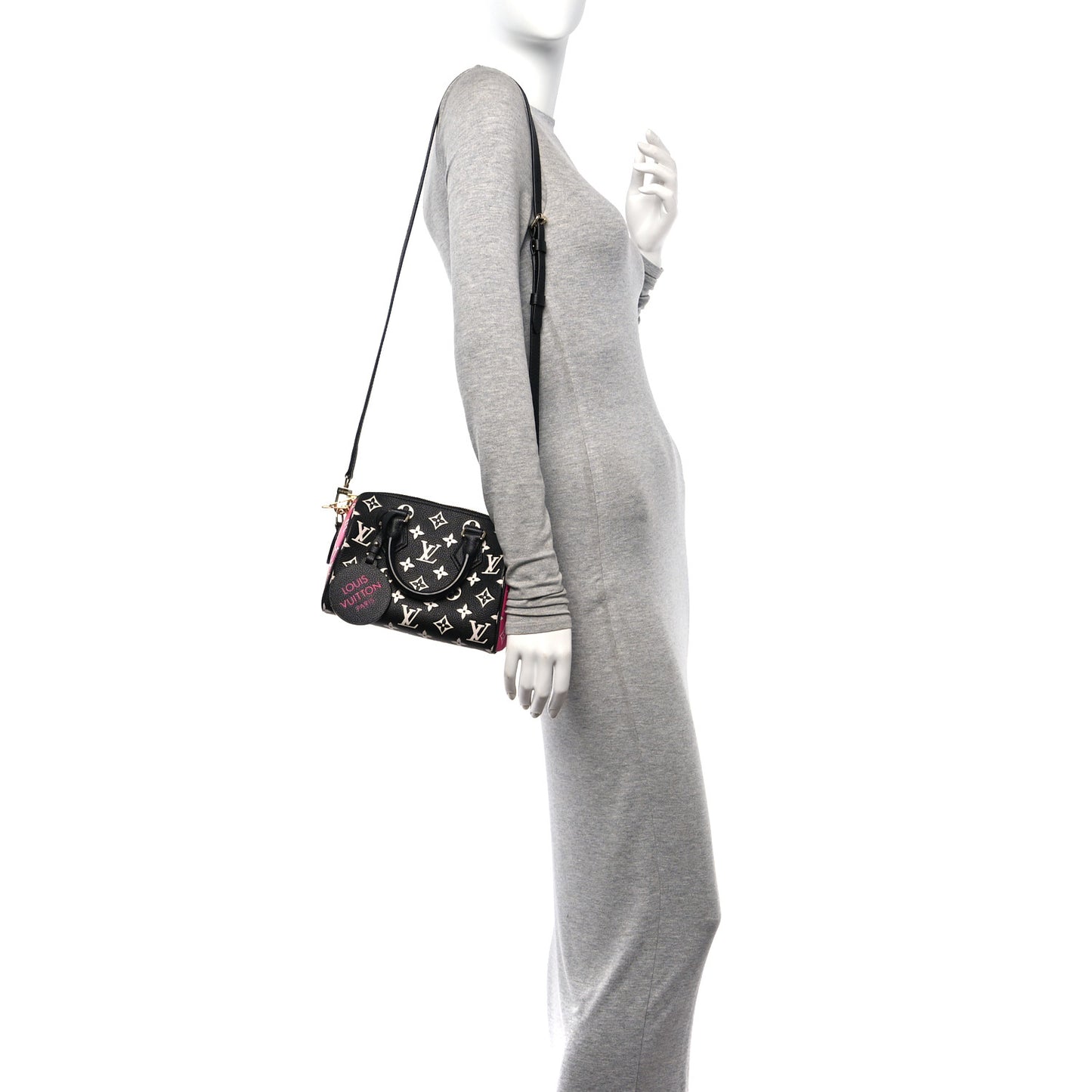 Empreinte Monogram Spring in the City Speedy Bandouliere 20 Black White Pink
