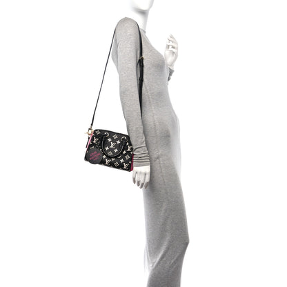 Louis Vuitton Empreinte Monogram Spring in the City Speedy Bandouliere 20 Black White Pink 2 of 9