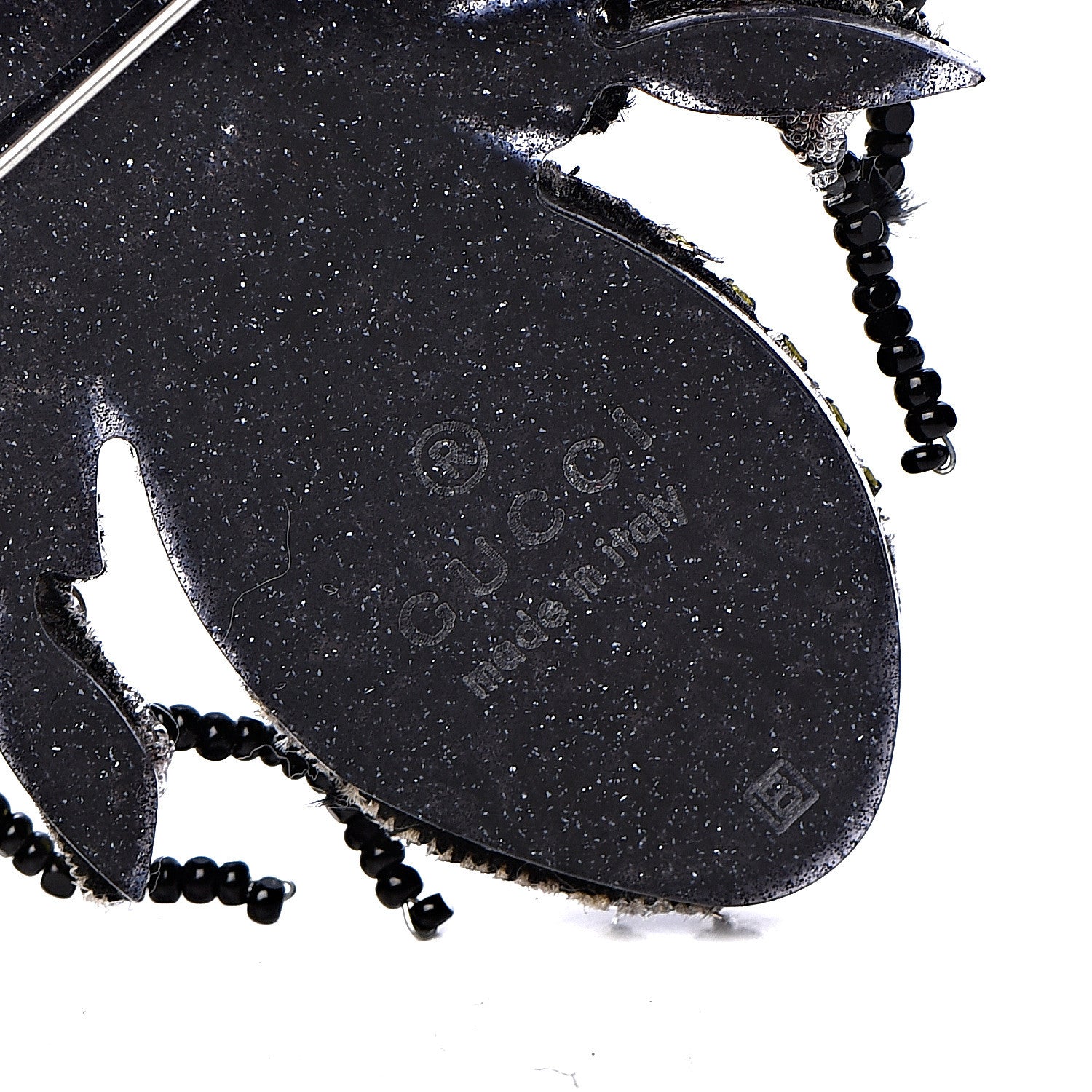 Gucci Metal Crystal Bee Brooch Black Yellow 4 of 6