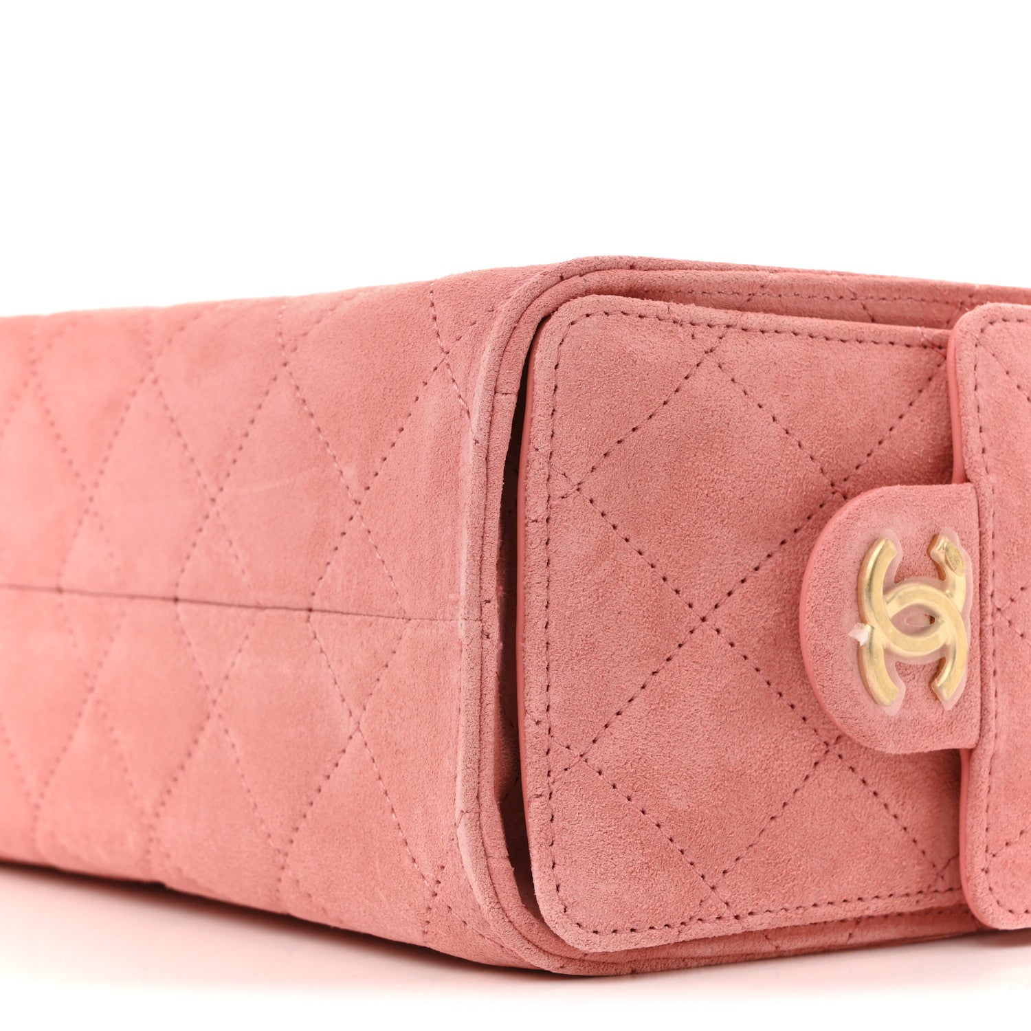 Chanel Suede Quilted Mini Chanel 25 Handbag Pink 10 of 11