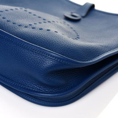 Hermes Taurillon Clemence Evelyne III PM Deep Blue 8 of 10