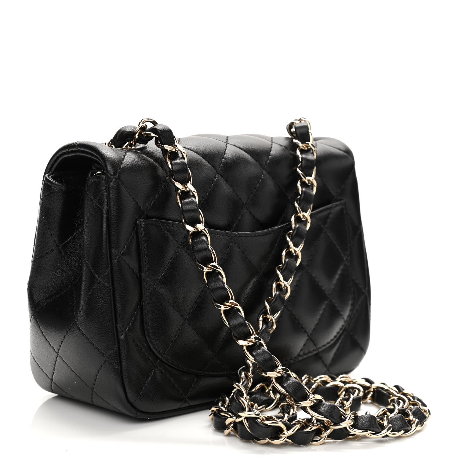 Chanel Lambskin Quilted Mini Square Flap Black 3 of 11
