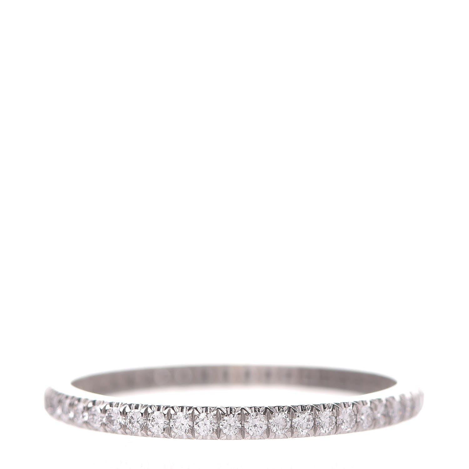 Tiffany Platinum Diamond .34ctw Soleste Eternity Band Ring 62 10 3 of 5