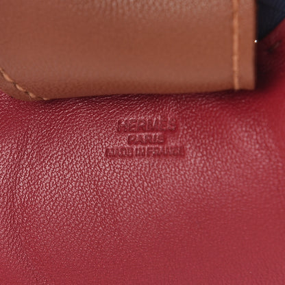 Hermes Milo Lambskin Grigri Rodeo Horse Bag Charm GM Rubis Bleu de Malte Fauve 3 of 3