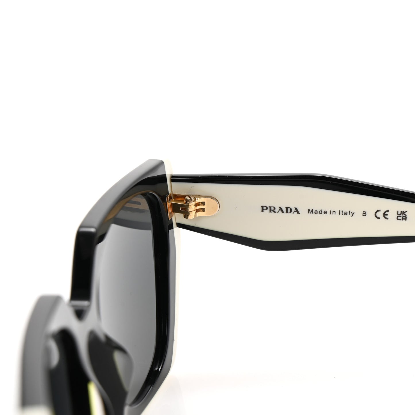 Acetate Sunglasses SPR 15W Black White