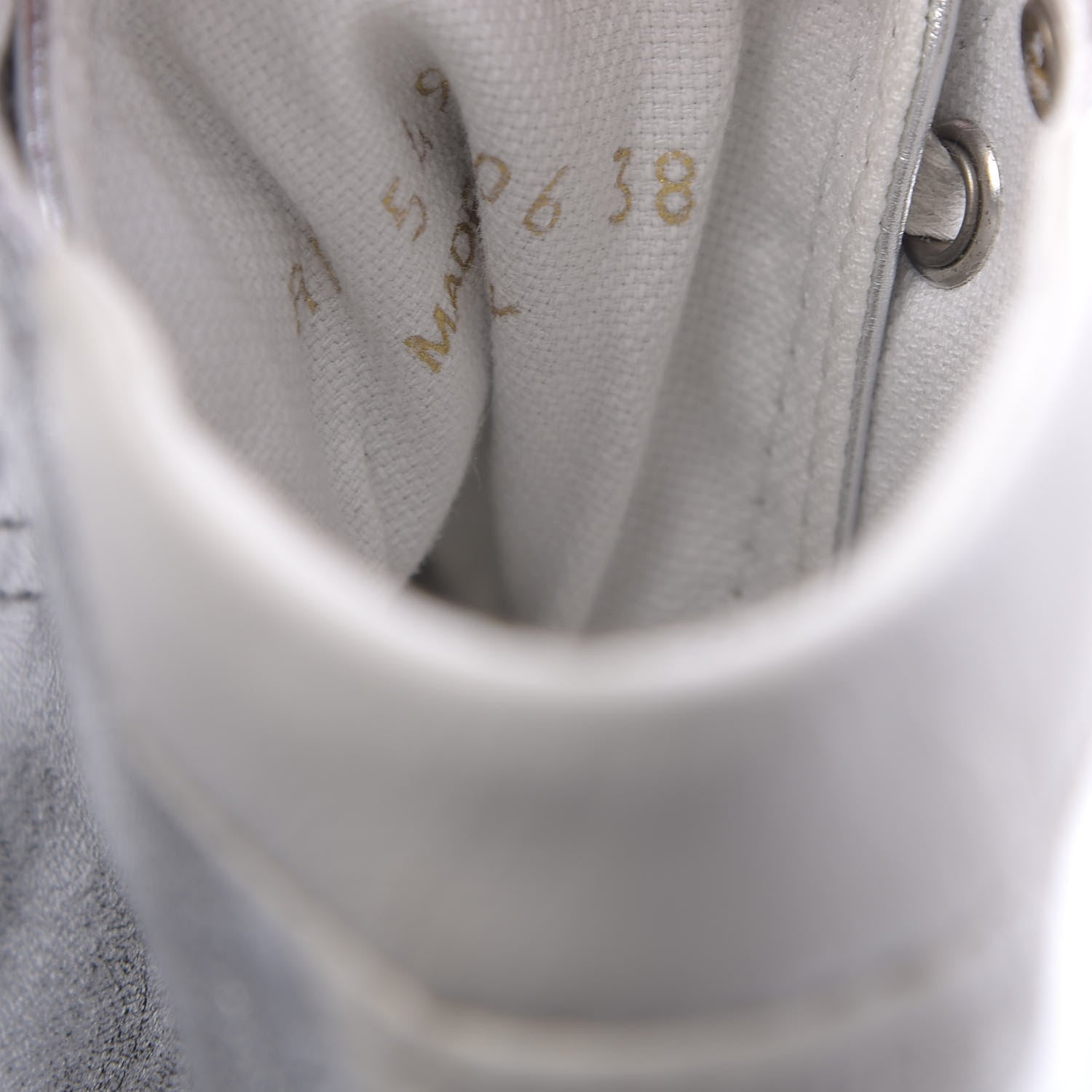 Saint Laurent Distressed Calfskin Bedford Logo-Appliqued Hightop Sneakers 38 Argento Cream White 8 of 9