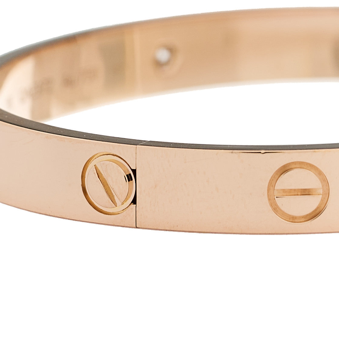 Cartier 18K Pink Gold 4 Diamond LOVE Bracelet 16 5 of 8