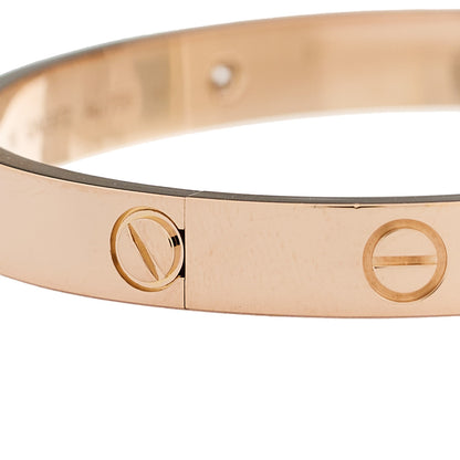 Cartier 18K Pink Gold 4 Diamond LOVE Bracelet 16 5 of 8