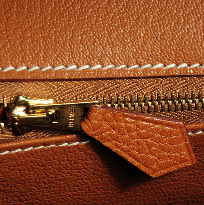 Hermes Taurillon Clemence Birkin 35 Gold 15 of 23