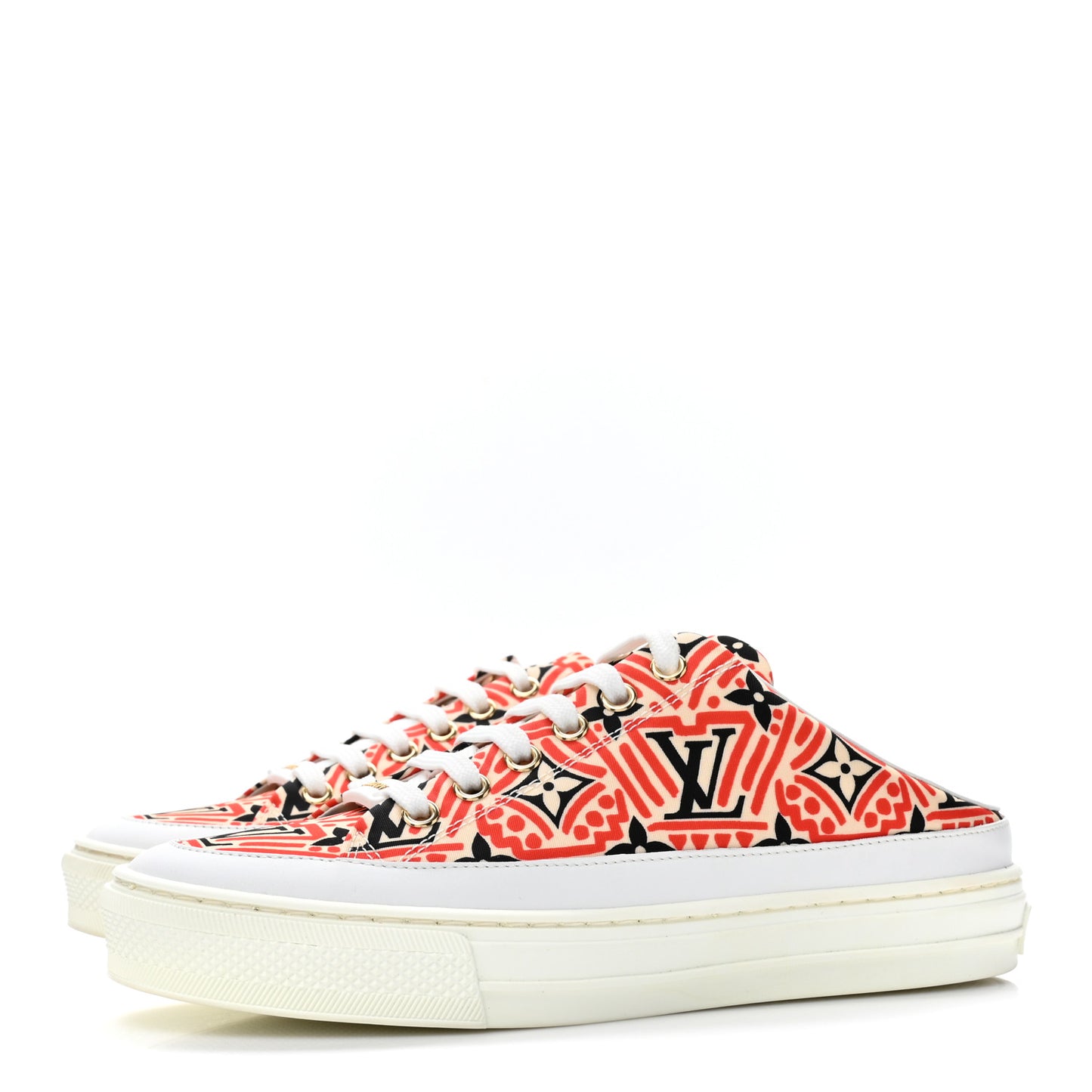 Nylon Monogram Crafty Open Back Sneaker 35.5