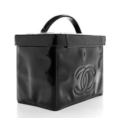 Chanel Patent CC Vanity Cosmetic Case Black 3 of 16