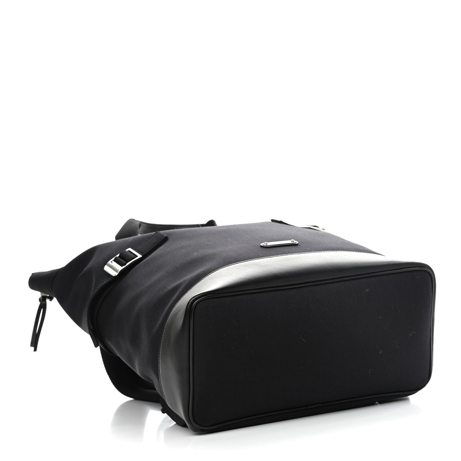 Saint Laurent Canvas Calfskin Rivington Race Convertible Backpack Black 4 of 10