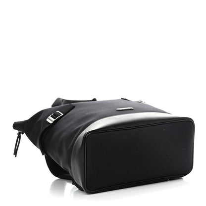 Saint Laurent Canvas Calfskin Rivington Race Convertible Backpack Black 4 of 10