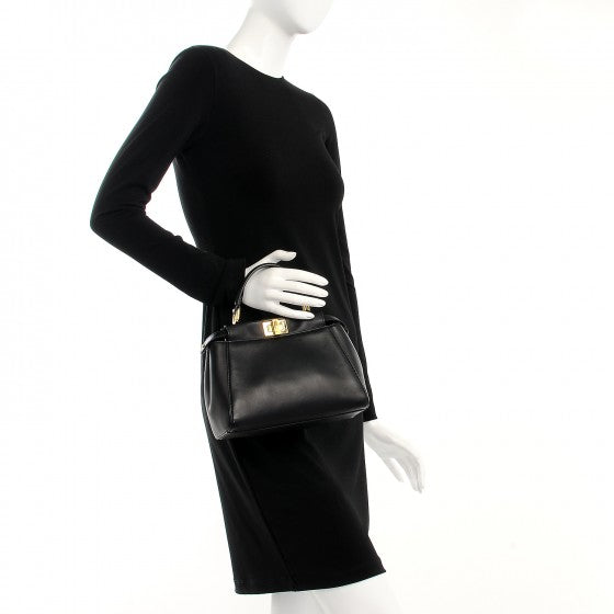Nappa Mini Peekaboo Iconic Satchel Black