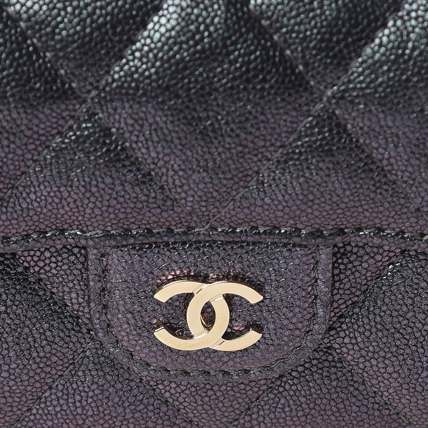 Chanel Iridescent Caviar Quilted Flap Card Holder On Chain Black 9 of 9