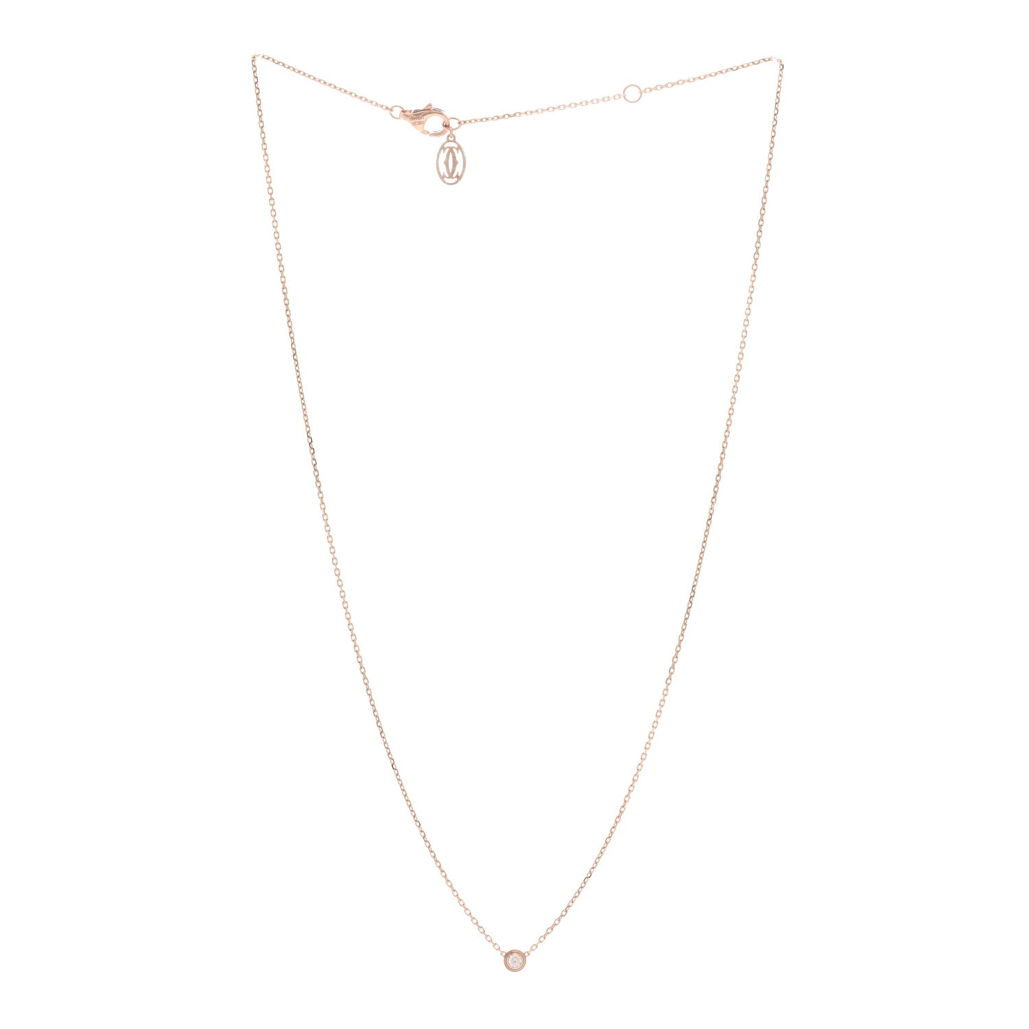 Cartier 18K Pink Gold Diamond XS D'Amour Pendant Necklace 3 of 5