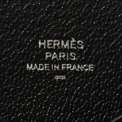 Hermes Lizard Calvi Card Case Black 8 of 10