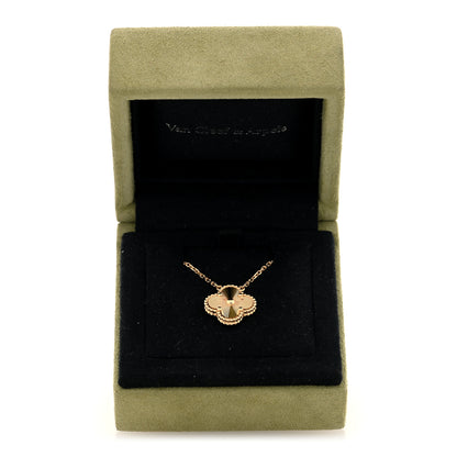 Van Cleef & Arpels 18K Yellow Gold Guilloche Vintage Alhambra Pendant Necklace 5 of 5