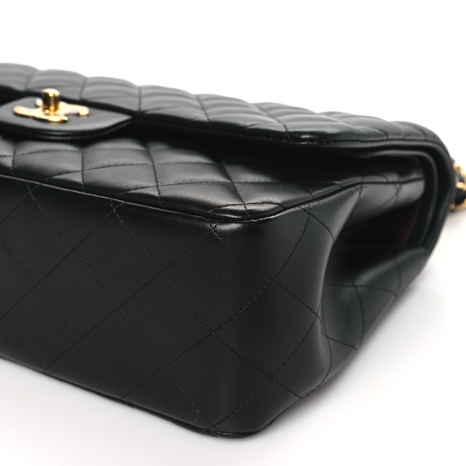 Chanel Lambskin Quilted Jumbo Double Flap Black 10 of 10
