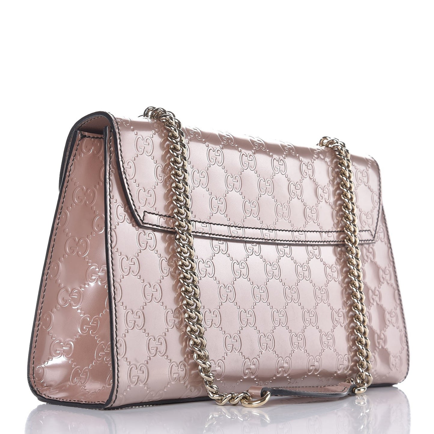Shine Guccissima Medium Emily Chain Shoulder Bag Dark Cipria