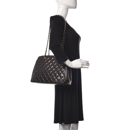 Chanel Lambskin Quilted Shopping Tote Black 2 of 14