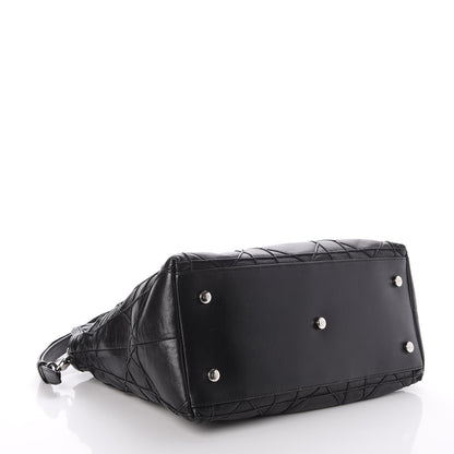 Christian Dior Lambskin Cannage Medium Granville Tote Black 5 of 8