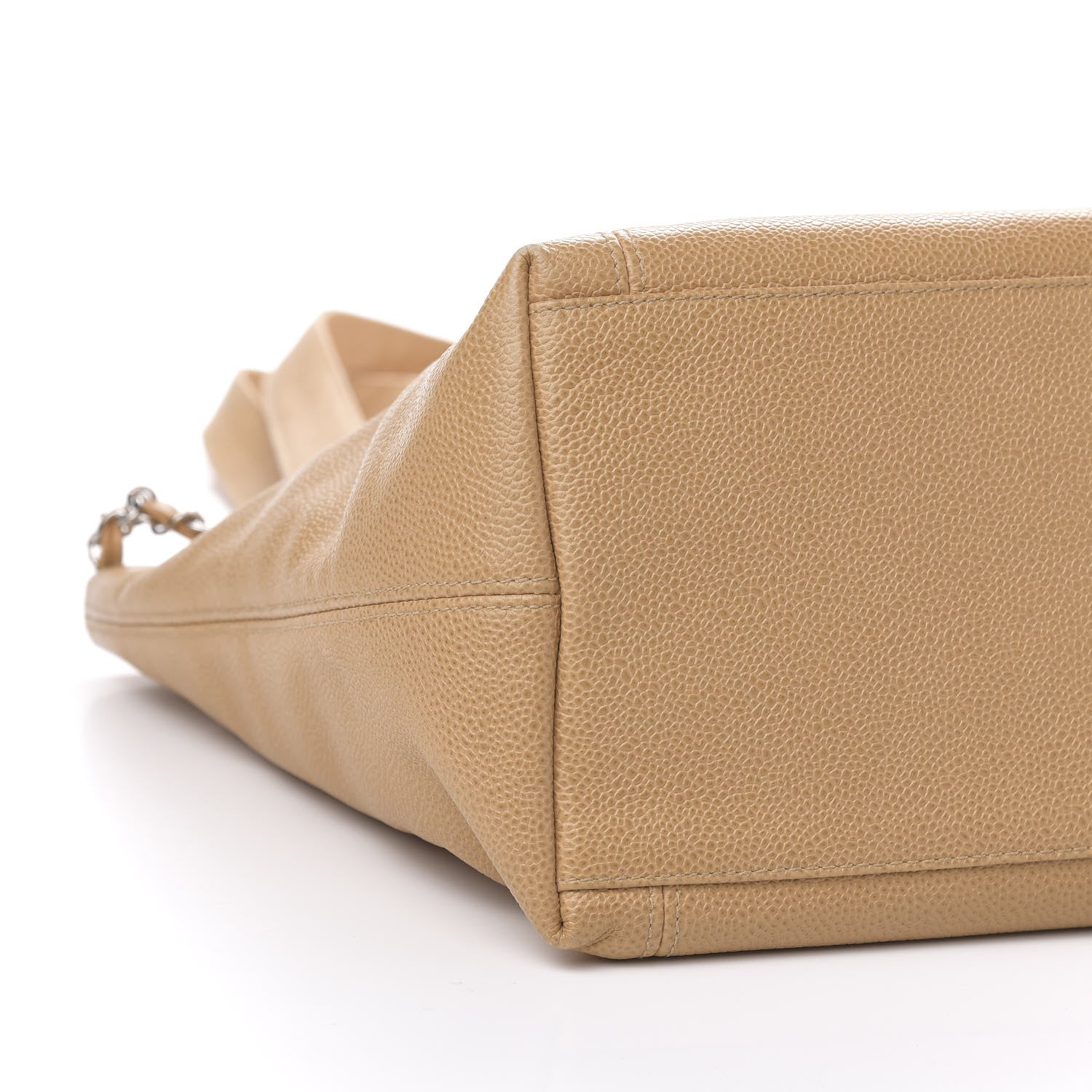 Chanel Caviar CC Shoulder Bag Beige 8 of 10