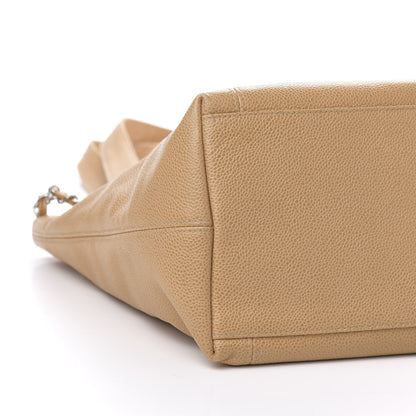 Chanel Caviar CC Shoulder Bag Beige 8 of 10