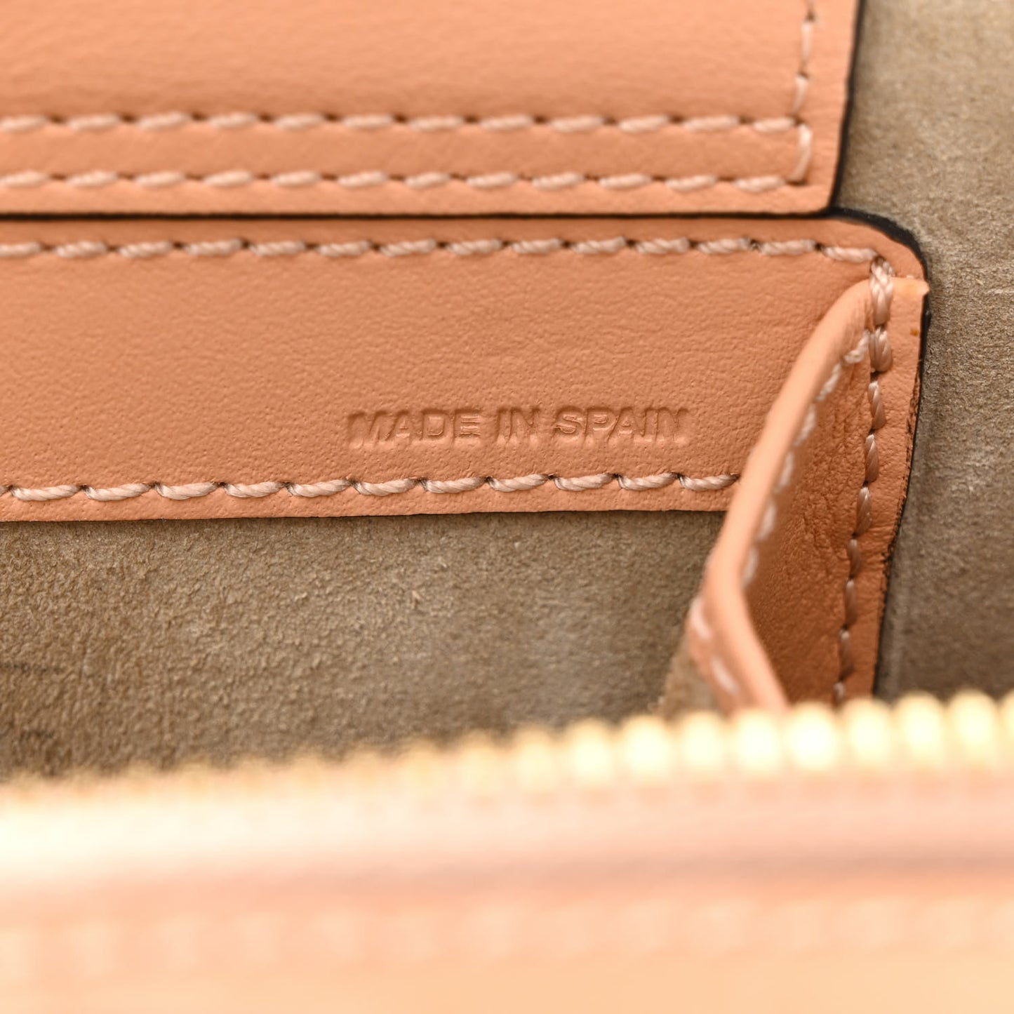 Calfskin Crocodile Embossed Mini C Vanity Bag Nut