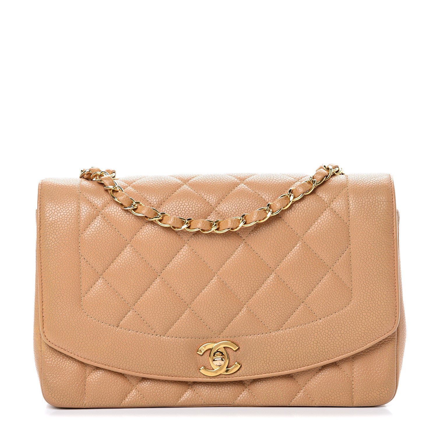 Chanel Caviar Quilted Medium Single Flap Beige 1 of 12