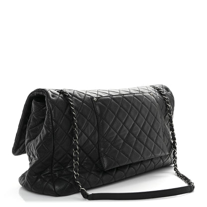 Chanel Calfskin Quilted XXL Travel Flap Bag Black 3 of 11