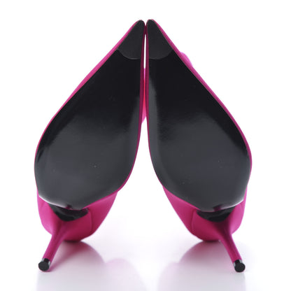 Balenciaga Jersey Crepe Extreme Pointed Toe Knife Booties 36 Dark Pink 5 of 7