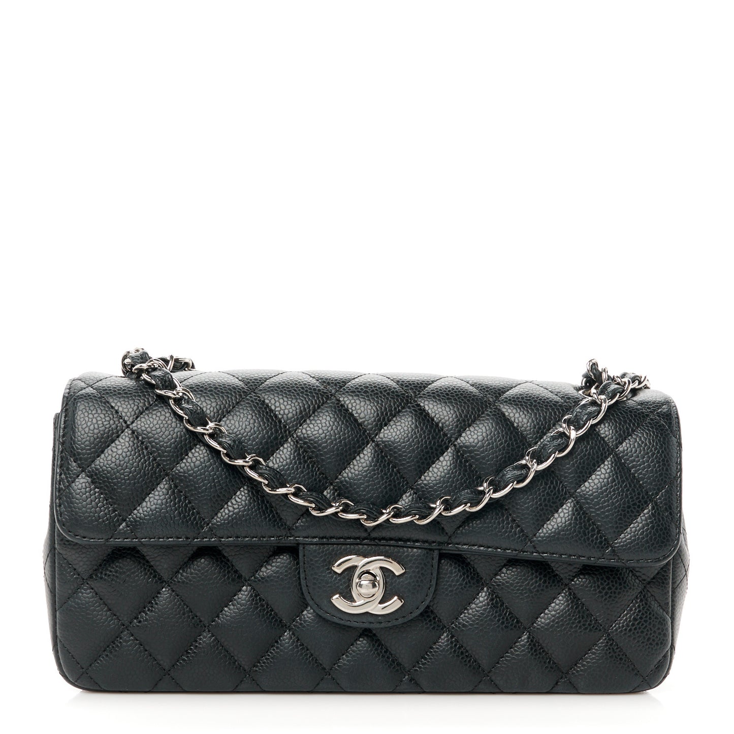 Caviar Quilted East West Flap Black