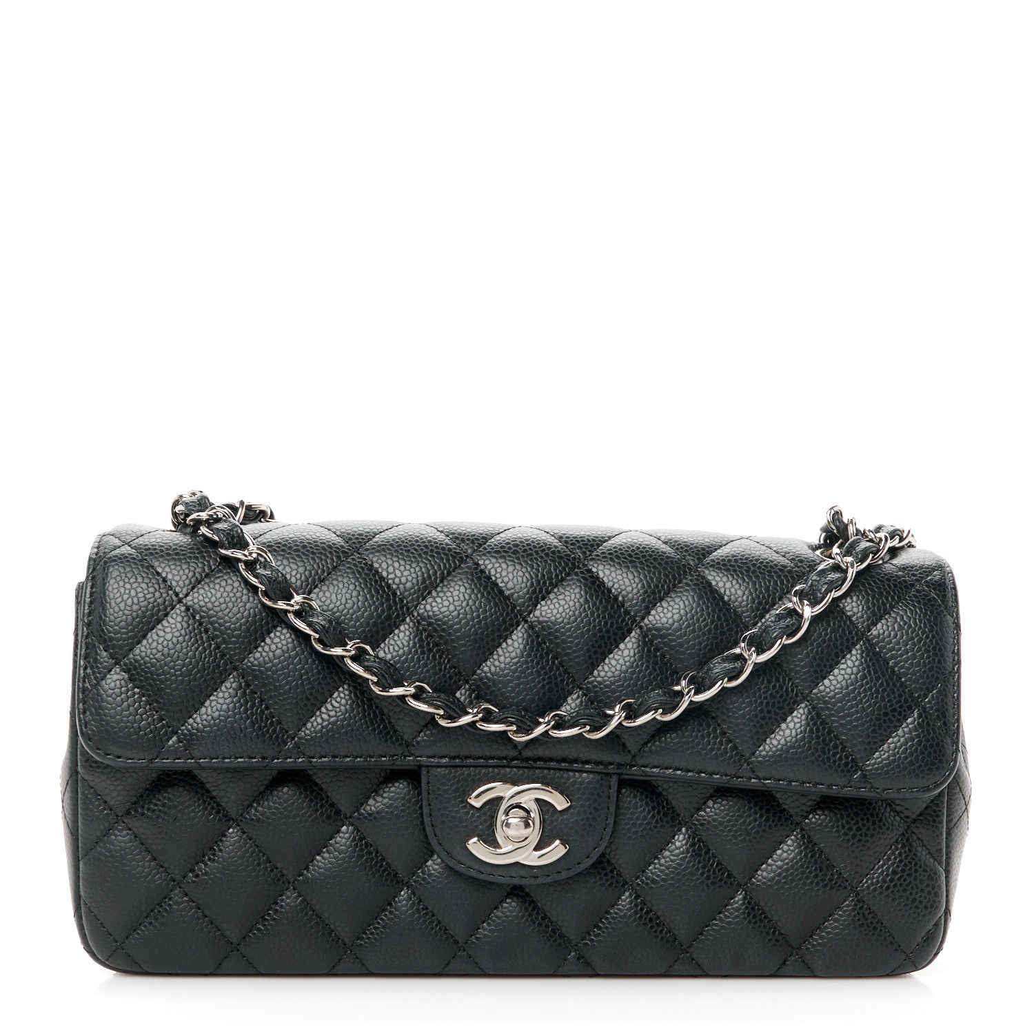 Chanel Caviar Quilted East West Flap Black 1 of 12