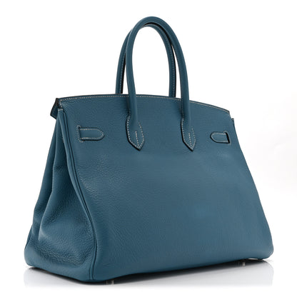 Hermes Togo Birkin 35 Blue Jean 3 of 10