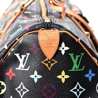 Louis Vuitton Monogram Multicolor Keepall 45 Black 6 of 8