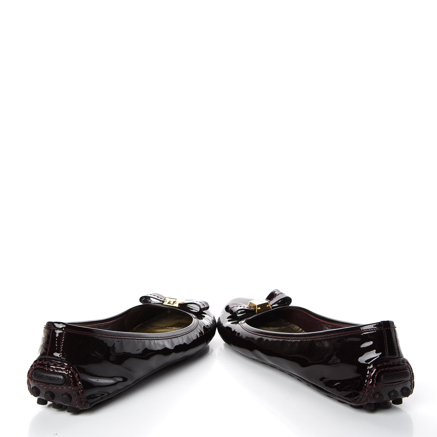 Louis Vuitton Patent Bow Flats 41 Bordeaux 6 of 10